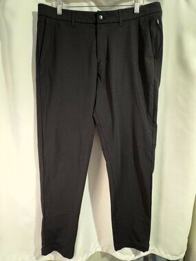 Lululemon Mens 34x28 Commission Pant Slim Black Warpstreme (Fit 35x28)
